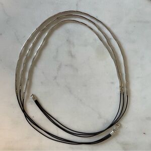 Silpada 30” brown leather and 925 sterling silver necklace